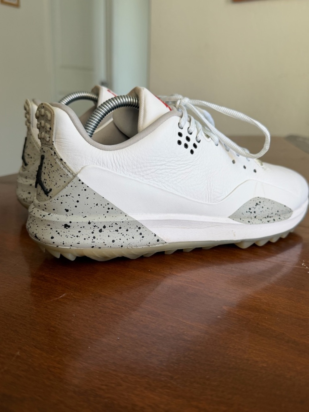 NIKE JORDAN ADG 3 "GOLF CLEATS" WHITE-FIRE-TECH GREY-BLACK SIZE 9  [CW7242-100] - Picture 7 of 11